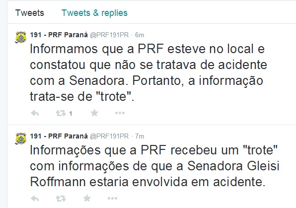 | Reprodução/ Twitter PRF