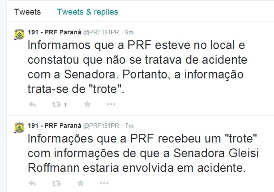  | Reprodução/ Twitter PRF