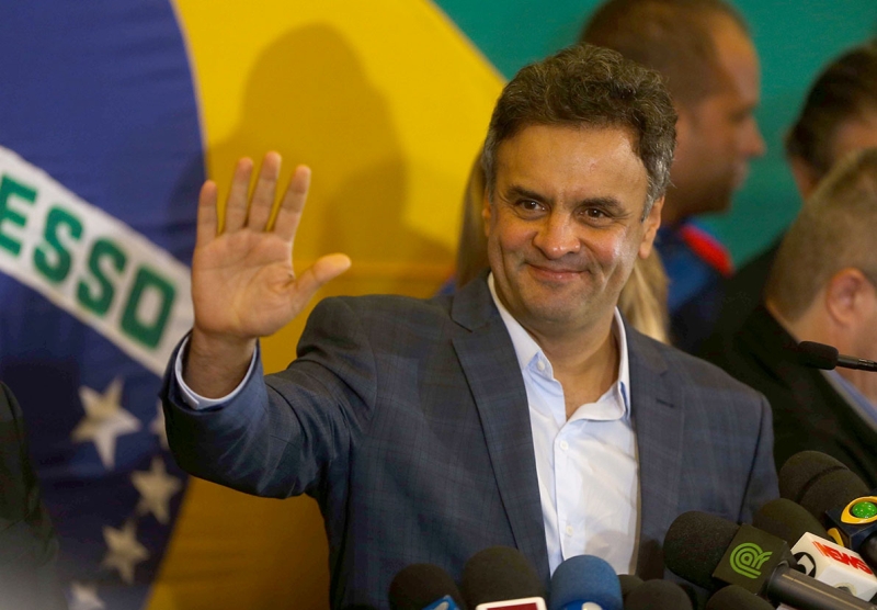 Durante pronunciamento em Belo Horizonte, Aécio se despede dos eleitores: tucano disse ter cumprido sua missão | Zanone Fraissat/ Folhapress