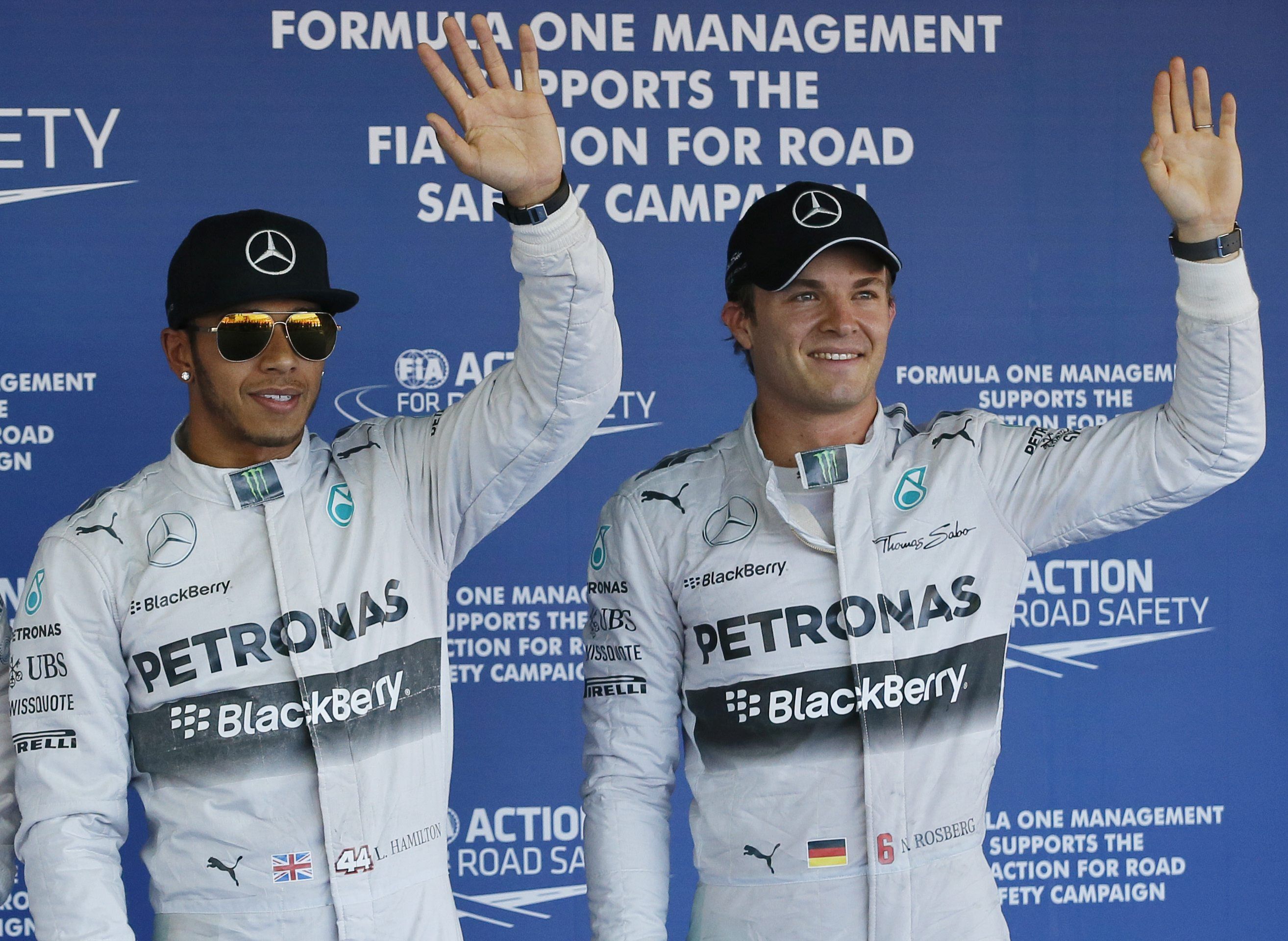 Concorrente de Hamilton na luta pelo título mundial, Rosberg não conseguiu acompanhar o ritmo do seu companheiro de Mercedes e precisou se contentar com a segunda posição no grid | REUTERS/Maxim Shemetov
