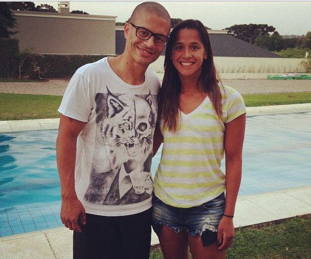 Alex recebeu em sua casa a tenista Teliana Pereira, melhor brasileira do ranking mundial e ídolo da filha mais velha do craque | Reprodução Instagram Alex10