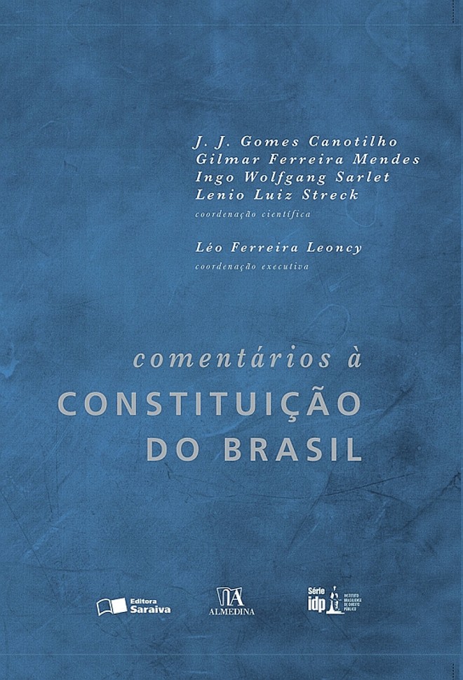 Constituição destrinchada O livro é superlativo: 2.380 páginas, quatro coordenadores de renome e 132 colaboradores. Tudo para trazer comentários a cada artigo, inciso, alínea e parágrafo do texto constitucional. Serviço Comentários à Constituição do Brasil - José Joaquim Gomes Canotilho, Gilmar Ferreira Mendes, Ingo Wolfgang Sarlet e Lenio Luiz Streck (orgs), 2.380 páginas. Editora: Saraiva. Preço: R$ 235,20. | 