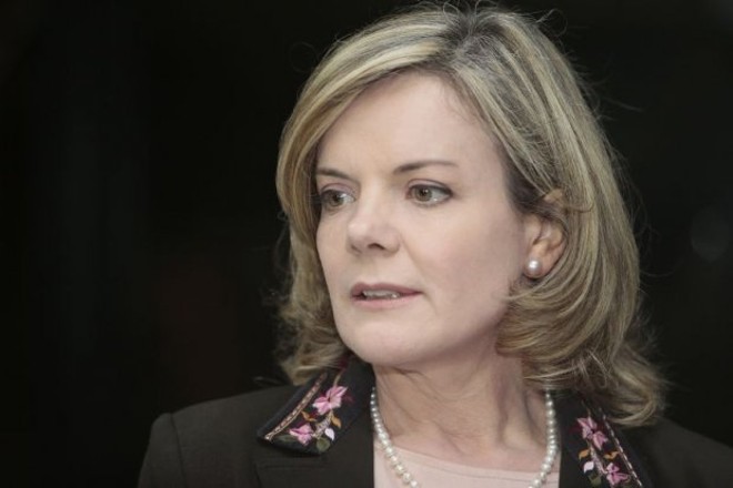 Gleisi Hoffmann em campanha |