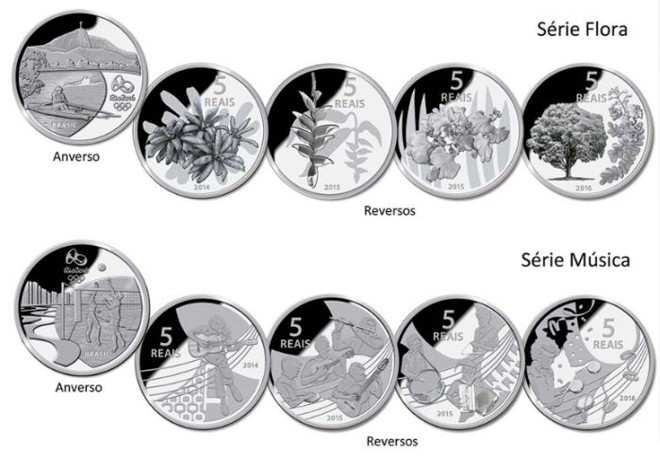 Moedas de prata da Rio 2016 que serão lançadas pelo Banco Central | 