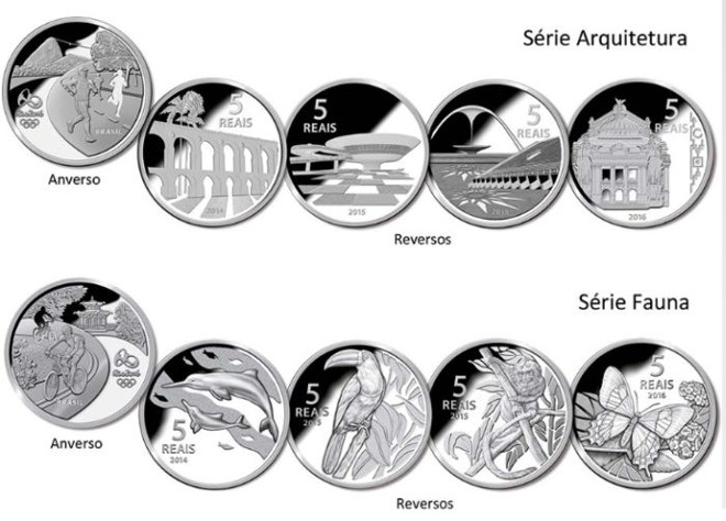 Moedas de prata da Rio 2016 que serão lançadas pelo Banco Central | 