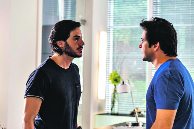 Os personagens de Ricardo Tozzi (à esq.)e Murilo Benício: rivais na trama, ambos têm em comum a ambiguidade nos seus papéis | Hellen Soares/Divulgação