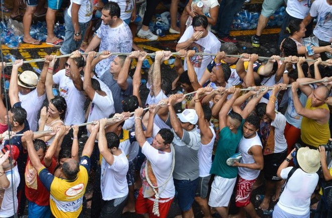 A tradicional corda, que representa a fé na padroeira | 