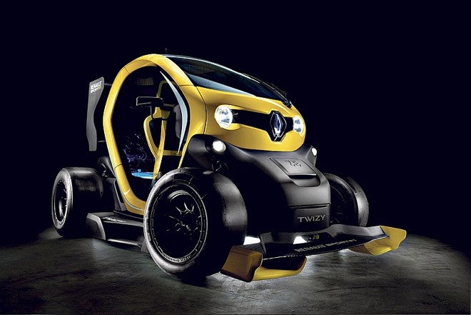 O urbano elétrico Twizy ganha acessórios de competição e vira a versão conceitual Sport F1 |
