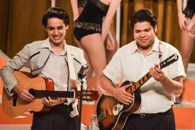 Robson Nunes (à dir.) é Tim jovem, no grupo The Sputniks |