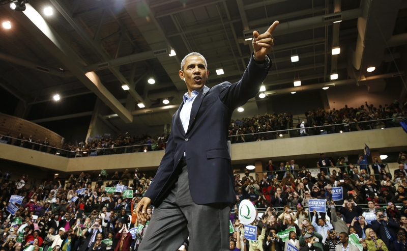 Presidente Barack Obama participa de comício em apoio ao governador Pat Quinn, que tenta se reeleger em Chicago, no estado de Illinois | Kevin Lamarque/Reuters