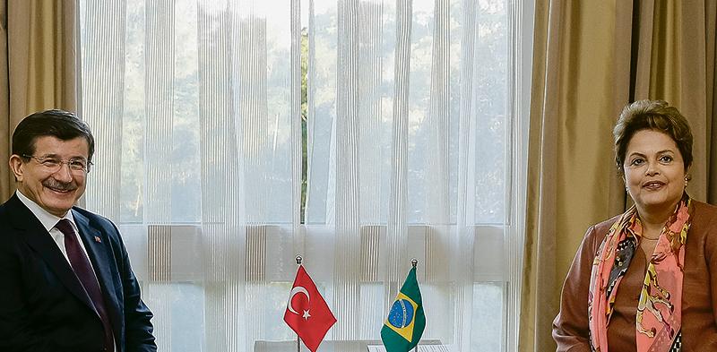 O primeiro-ministro turco, Ahmet Davutoglu, em audiência com Dilma Roussef: encontro reservado antes do início oficial do evento | Roberto Stuckert Filho/Fotos Públicas