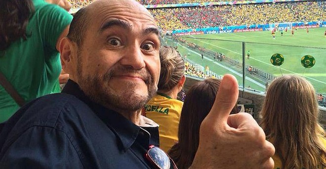 Edgar Vivar, o Senhor Barriga no BRasil durante a Copa |