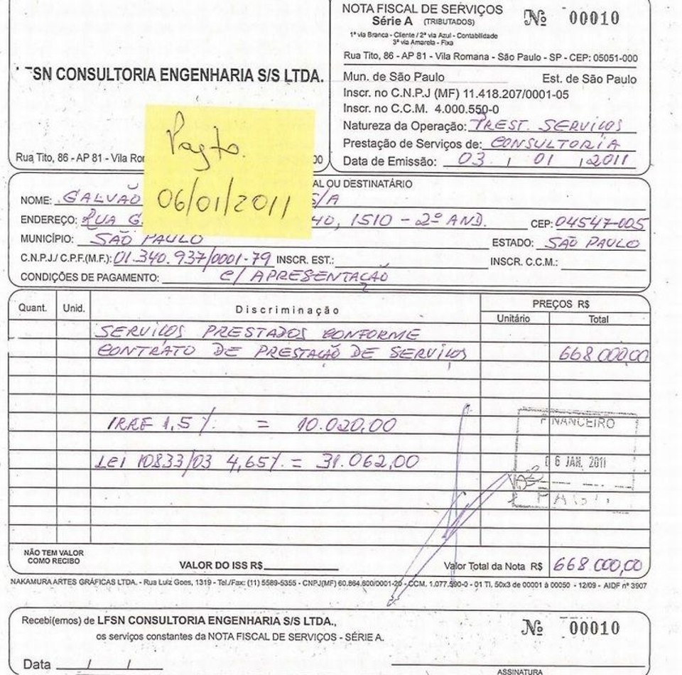 A empreiteira anexou a processo comprovantes de pagamentos a empresa de consultoria sob pena de retaliação | Justiça Federal / Divulgação