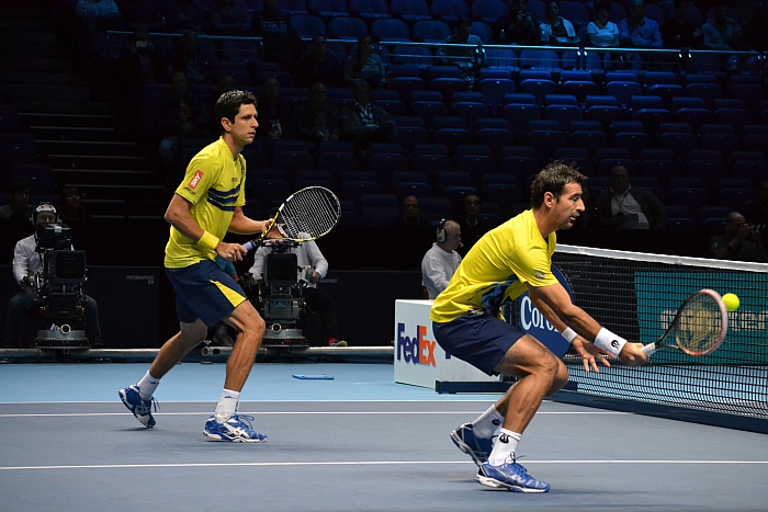 O brasileiro Marcelo Melo (esq.) e o croata Ivan Dodig derrotaram neste sábado o polonês Kubot e o sueco Lindstedt. | Gustavo Werneck-VIPCOMM