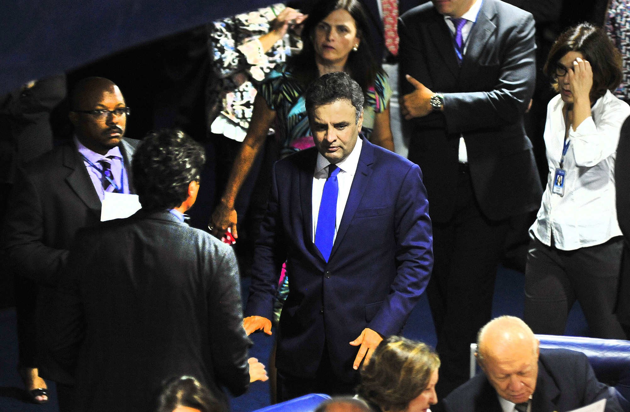 Aécio Neves, senador por Minas Gerais, retornou ao Senado e cobrou propostas para diálogo com governo federal | Gabriela Korossy / Câmara dos Deputados