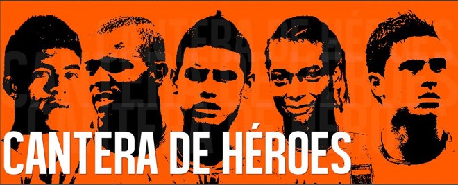 A formação de jogadores é o grande orgulho do Envigado FC: ao centro, James Rodríguez. | Reprodução/ Envigado FC