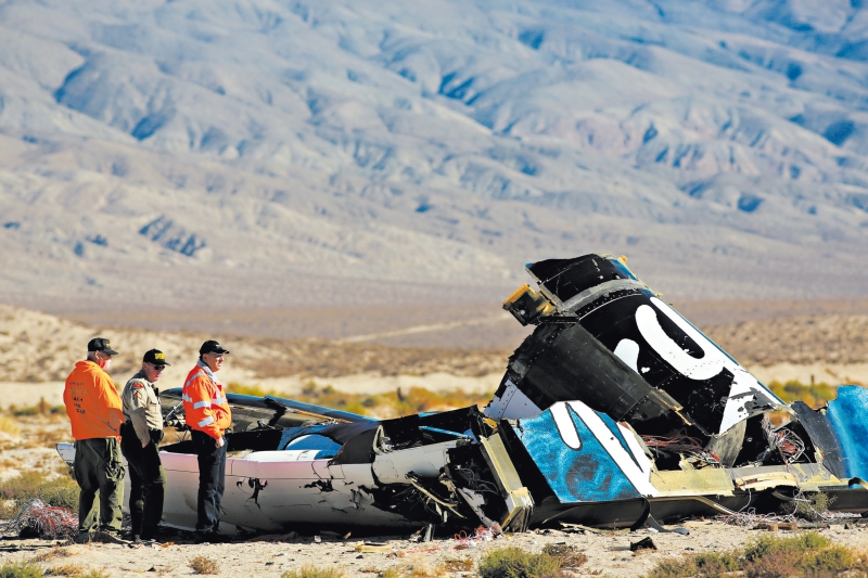 Em outubro, um foguete da Orbital Sciences explodiu e a nave SpaceShipTwo, da Virgin Galactic, caiu | Sandy Huffaker/Getty Images