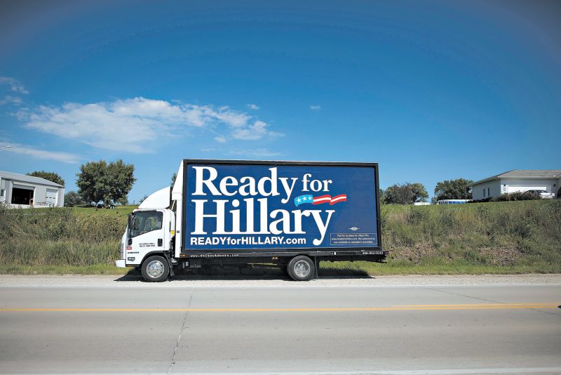 Hillary Clinton deve se tornar a candidata presidencial do Partido Democrata em 2016, mas ela ainda tem um longo caminho pela frente | Daniel Acker para The New York Times