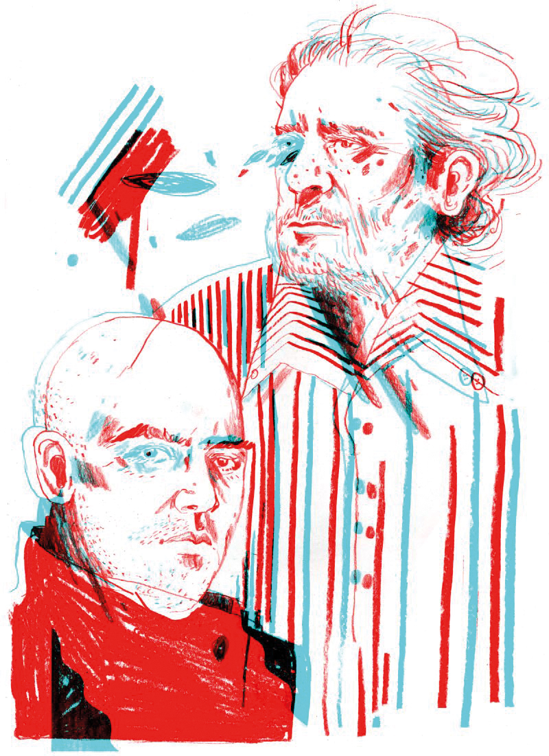 Saviano (esq.) e Bukowski: a vida em intervalos duros e irregulares | Felipe Lima