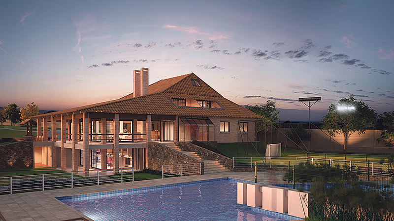 Casa construída na década de 1980 foi reformada e transformada em área social do condomínio | Divulgação