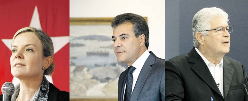 Gleisi Hoffmann: com 882 mil eleitores, candidata do PT teve o voto mais caro para o governo, no valor de R$ 30,56 ; Beto Richa: candidato reeleito teve 3,3 milhões de votos, custo de R$ 8,98 por voto ; Roberto Requião: com 1,6 milhão de eleitores, peemedebista investiu R$ 7,26 por voto, valor mais baixo entre os três principais concorrentes | Wilson Pedrosa/ Fotos Públicas ; Albari Rosa/ Gazeta do Povo ; Cesar Machado/ Gazeta do Povo