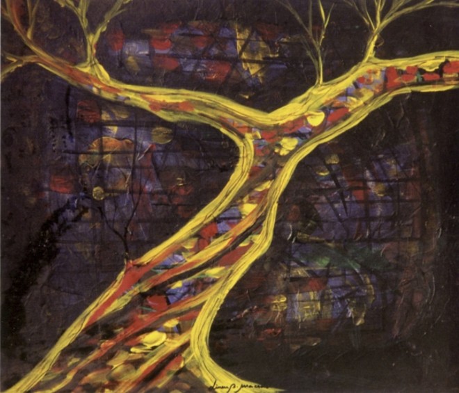 Árvore genealógica, pintura acrílica sobre placa, 2002 | 