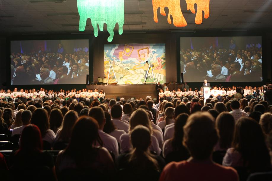 Mais de 1 mil pessoas marcaram presença na cerimônia de entrega do Agrinho em Curitiba. | Aniele Nascimento / Gazeta Do Povo