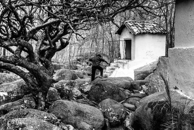 Romeiros no meio da peregrinação para Juazeiro do Norte, no Ceará |