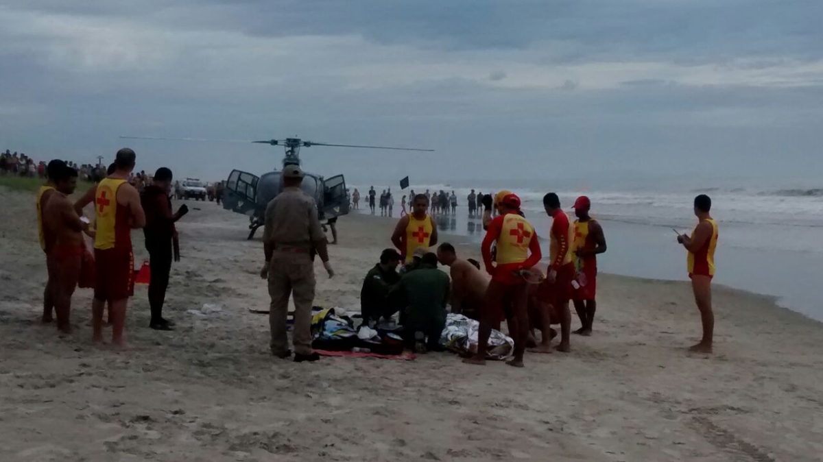 Caso mais grave ocorreu no balneário de Praia de Leste, em Pontal do Paraná, na manhã desta segunda-feira (29) | Divulgação/Corpo de Bombeiros