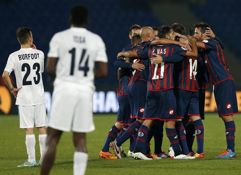 San Lorenzo vence na prorrogação e pegará Real na final do Mundial San Lorenzo evitou a zebra na semifinal do Mundial de Clubes | EFE