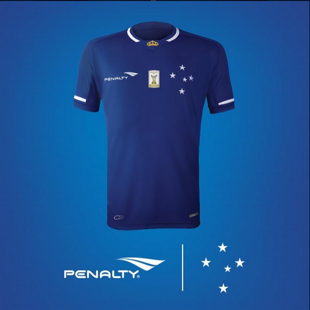 Nova camisa do Cruzeiro para 2015, ainda sem patrocínio máster. | Reprodução/Twitter