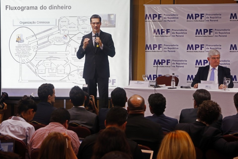 Procuradores detalharam o fluxograma do dinheiro do esquema investigado na Petrobras | Albari Rosa/Gazeta do Povo