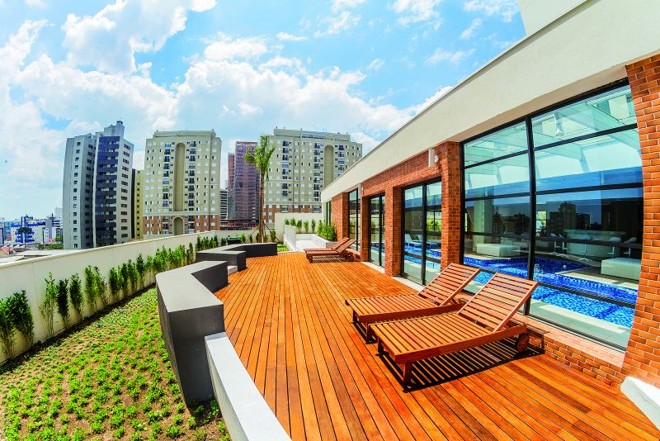 Terraço do empreendimento iGLOO, em Curitiba |