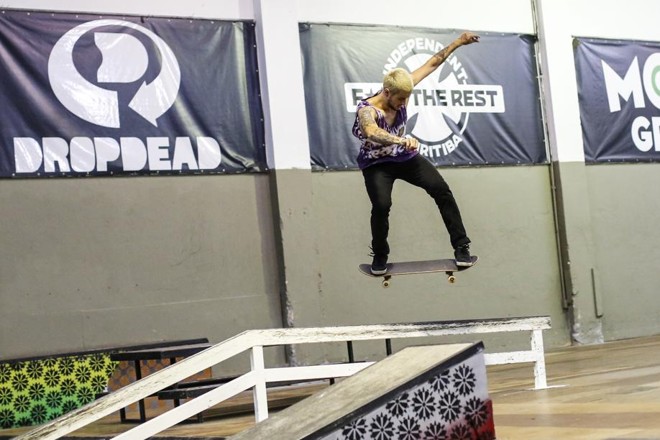 Paranaense Filipe Ortiz foi o campeão brasileiro de skate modalidade street em Curitiba |