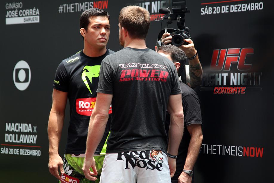 Lyoto Machida encara CB Dollaway na pesagem | Gaspar Nóbrega / Inovafoto / UFC