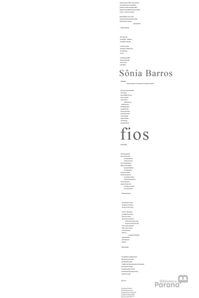 O livro de poesia concilia a erudição a uma informalidade encantadora. |