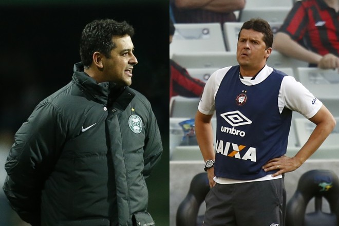 Técnicos de Coritiba e Atlético | Hugo Harada e Albari Rosa / Gazeta do Povo