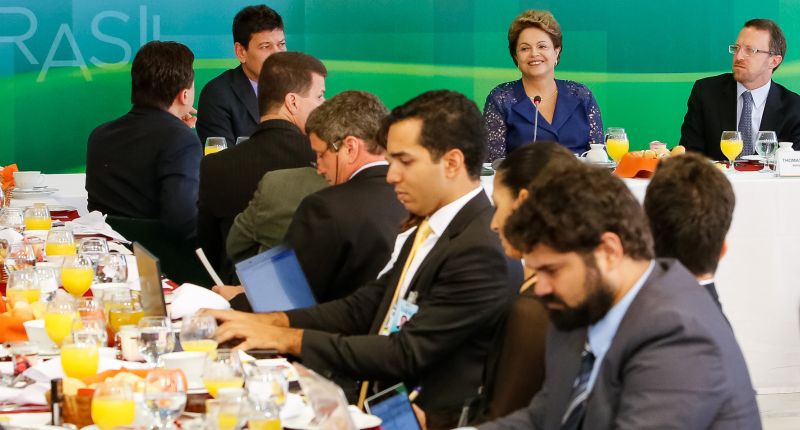 A presidente Dilma Rousseff durante café da manhã com jornalistas no Palácio do Planalto | Roberto Stuckert Filho / Presidência da República / Divulgação
