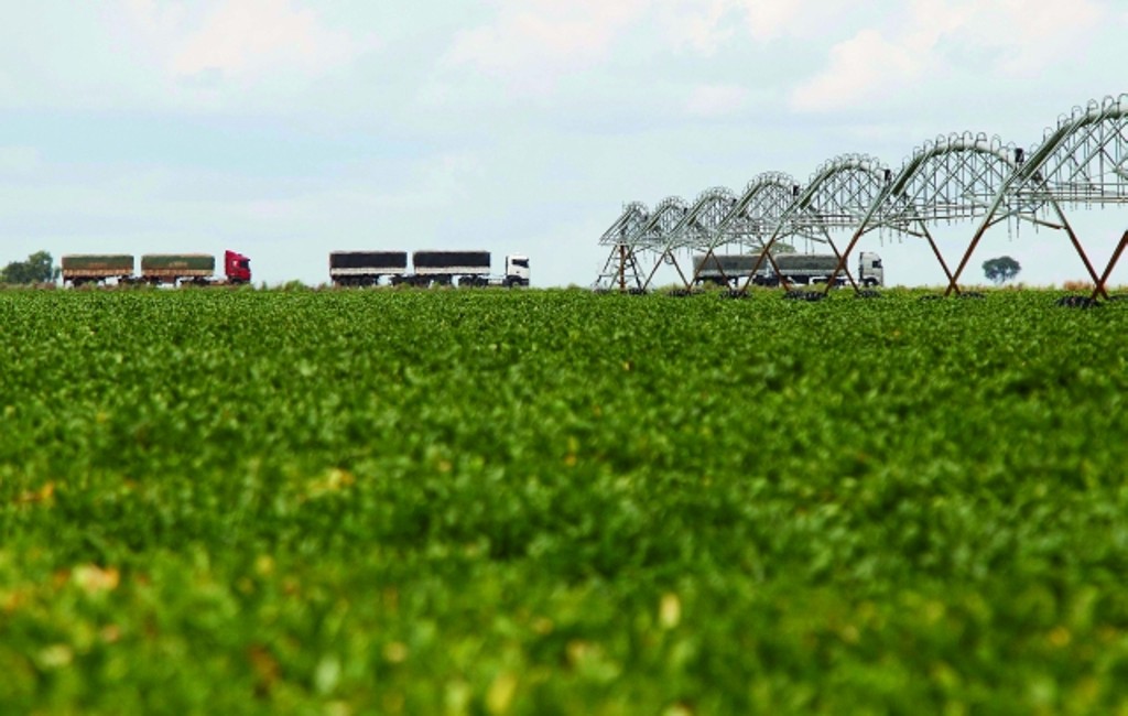 Área de soja irrigada em Barreiras, no Oeste da Bahia. Terras extensas, planas e mais baratas atraem agricultores do Sul