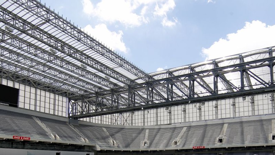 Instalação do teto retrátil da Arena da Baixada está parada. | Antonio More / Gazeta do Povo