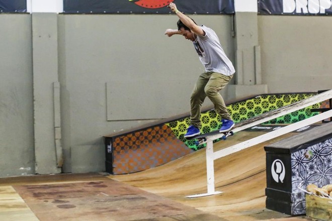 o veterano Rodil Araújo, o Ferrugem, ficou em segundo no Brasileiro de skate |