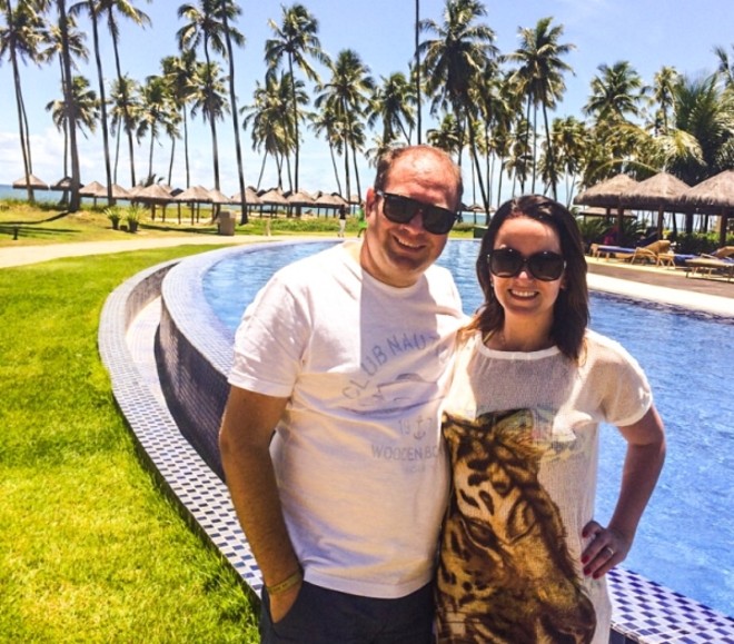 Clair e Loizane Milani passam o final do ano no resort Iberostar Praia do Forte, na Bahia, em período de descanso após um ano de muita atividade nas lojas Todeschini Juvevê e Alto da XV |