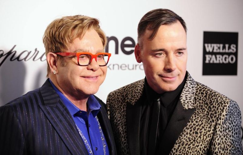 Elton e David se conheceram em 1993 e formalizaram união civil em 2005 | REUTERS/Gus Ruelas