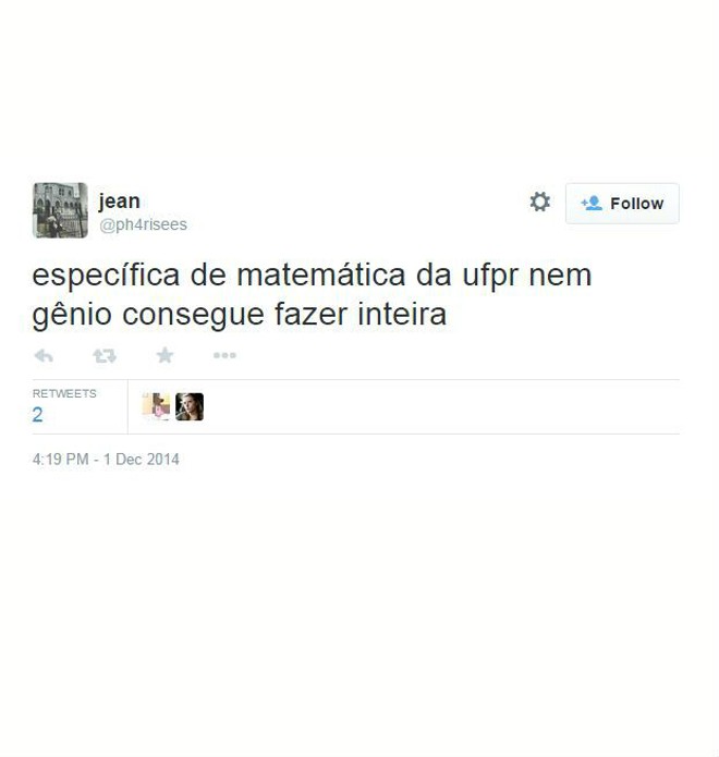 Matemática foi difícil |