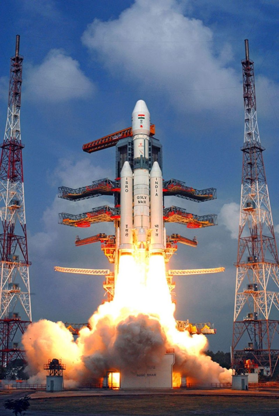 Foguete foi lançado nesta quinta-feira (18) de Sriharikota, no sul da Índia | Indian Space Research Organisation/Efe