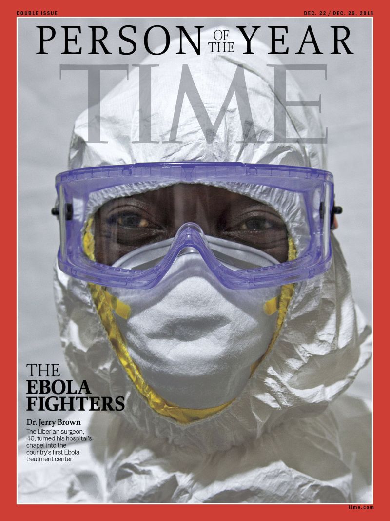 Capa da revista Time, que destaca ação dos profissionais que combatem o ebola | Reprodução