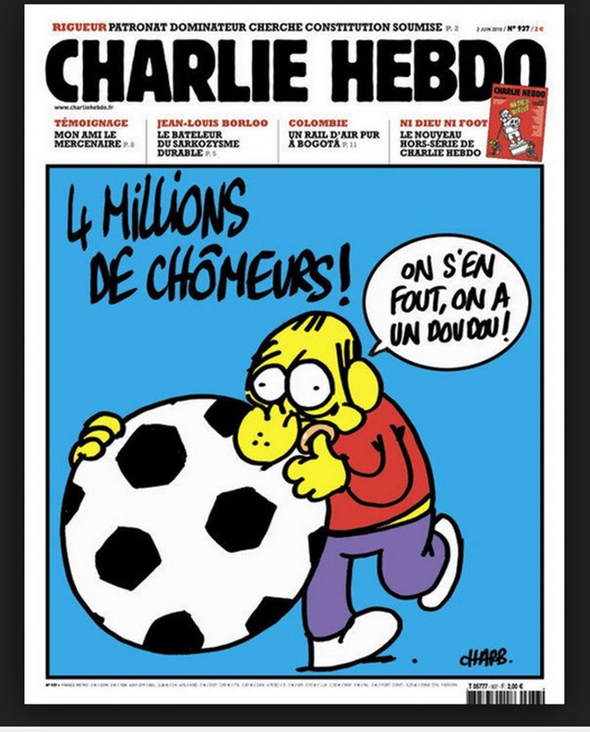 Crítica do Charlie Hebdo ao desemprego na França: