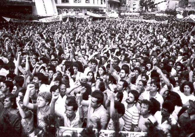 Comício pelas diretas na Boca Maldita, em Curitiba | 