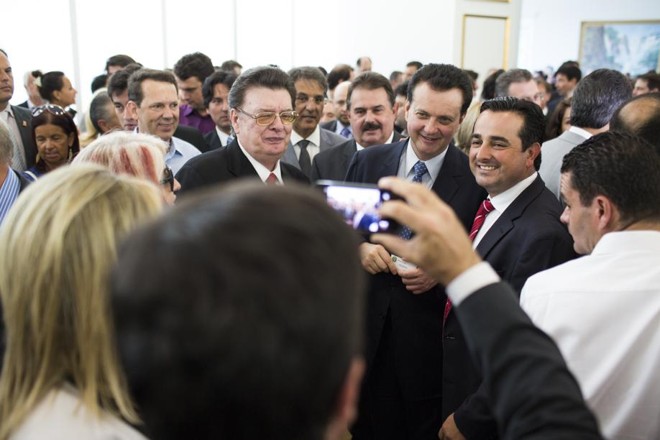 Kassab foi bastante assediado durante o evento |