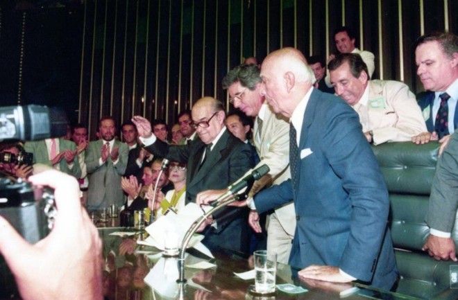 Tancredo após a eleição no Congresso Nacional | 